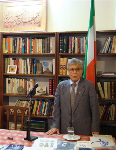 استاد علی زرینه‌باف در همایش گریز اهریمن 21 آذر1386- عکس از علیرضا حکیمی‌فر